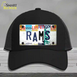 Rams Strip Art Novelty License Plate Hat Tag Mesh / Black