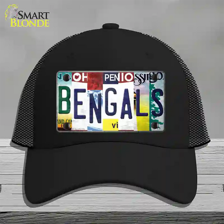 Bengals Strip Art Novelty License Plate Hat Tag Mesh / Black