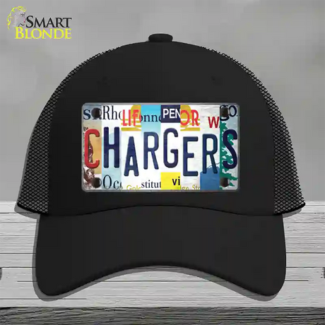 Chargers Strip Art Novelty License Plate Hat Tag Mesh / Black