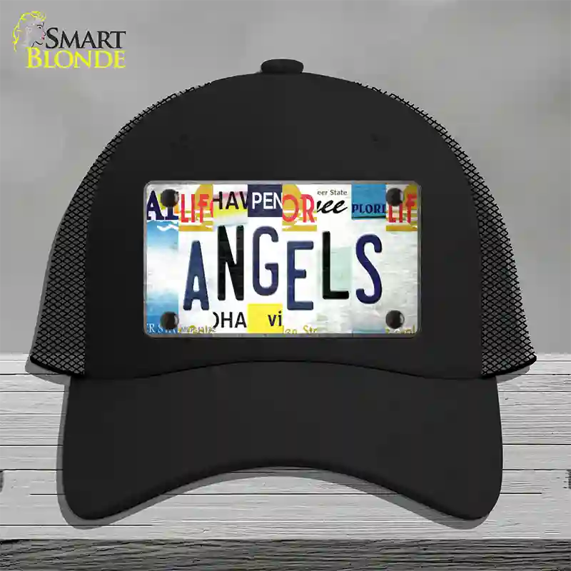 Angels Strip Art Novelty License Plate Hat Tag Mesh / Black