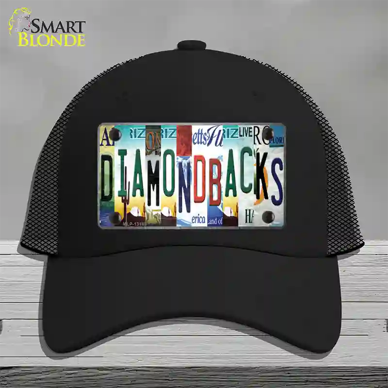 Diamondbacks Strip Art Novelty License Plate Hat Tag Mesh / Black