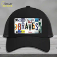 Braves Strip Art Novelty License Plate Hat Tag Mesh / Black