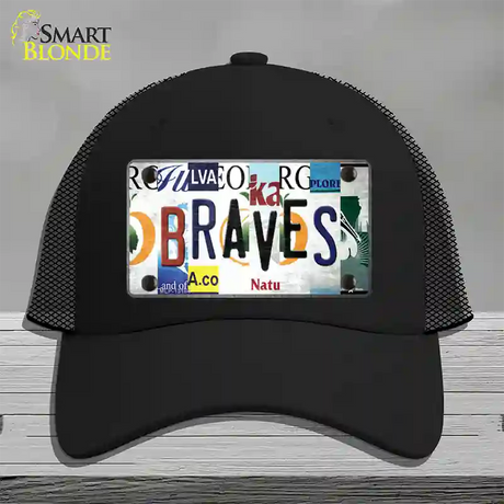 Braves Strip Art Novelty License Plate Hat Tag Mesh / Black