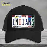 Indians Strip Art Novelty License Plate Hat Tag Mesh / Black