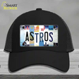 Astros Strip Art Novelty License Plate Hat Tag Mesh / Black