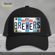 Brewers Strip Art Novelty License Plate Hat Tag Mesh / Black