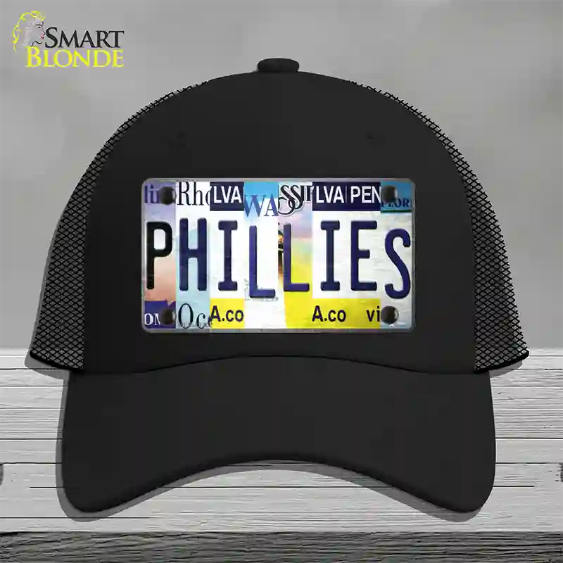 Phillies Strip Art Novelty License Plate Hat Tag Mesh / Black