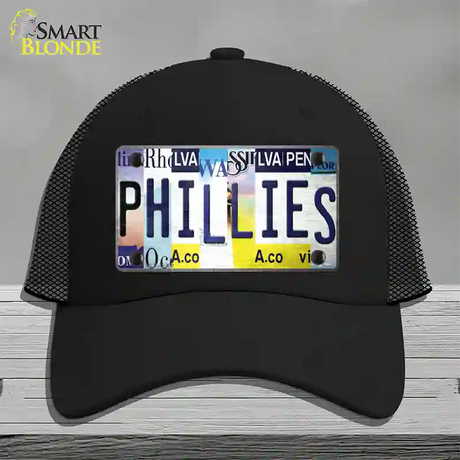 Phillies Strip Art Novelty License Plate Hat Tag Mesh / Black