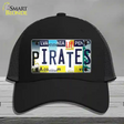 Pirates Strip Art Novelty License Plate Hat Tag Mesh / Black