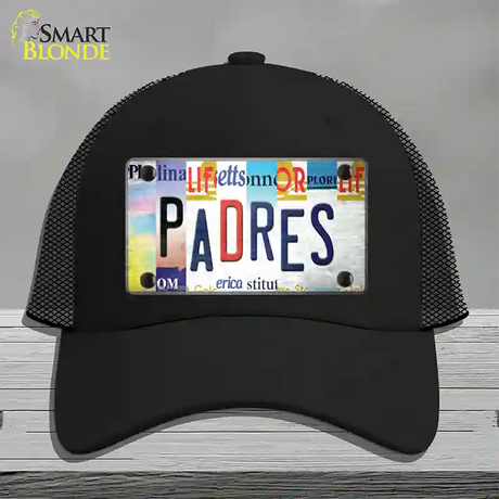 Padres Strip Art Novelty License Plate Hat Tag Mesh / Black