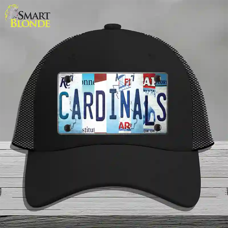 Cardinals Baseball Strip Art Novelty License Plate Hat Tag Mesh / Black