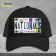 Nationals Strip Art Novelty License Plate Hat Tag Mesh / Black