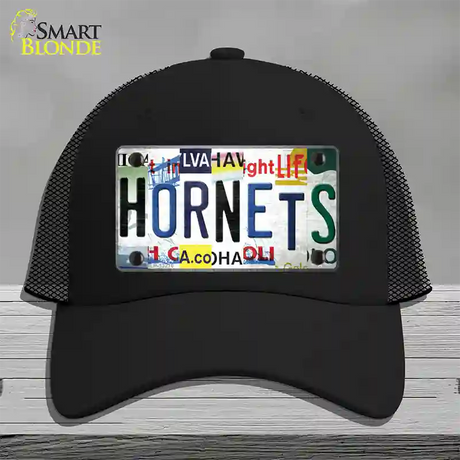 Hornets Strip Art Novelty License Plate Hat Tag Mesh / Black