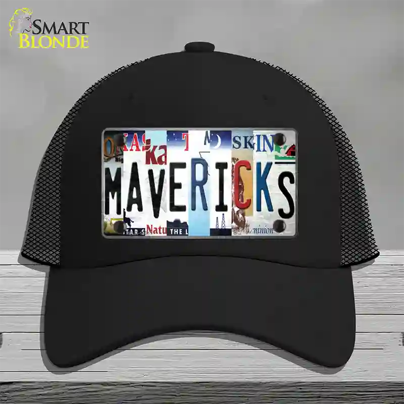 Mavericks Strip Art Novelty License Plate Hat Tag Mesh / Black