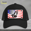 American Flag Praying Hands Novelty License Plate Hat Mesh / Black