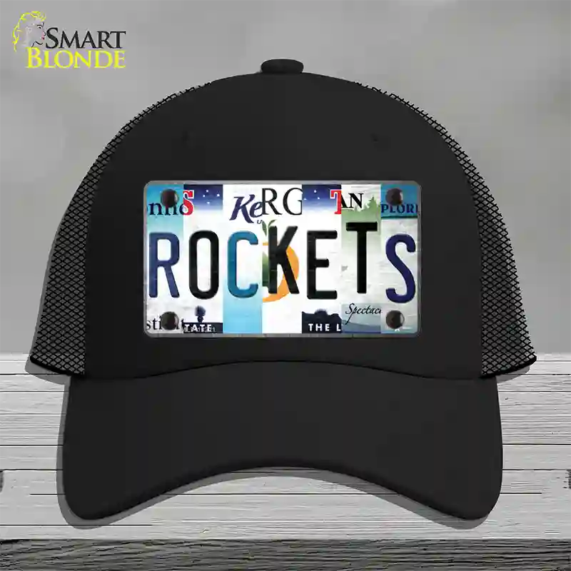 Rockets Strip Art Novelty License Plate Hat Tag Mesh / Black