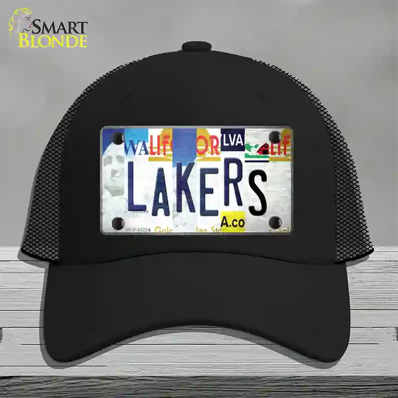 Lakers Strip Art Novelty License Plate Hat Tag Mesh / Black