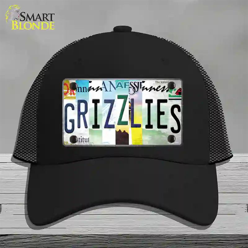 Grizzlies Strip Art Novelty License Plate Hat Tag Mesh / Black