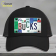 Bucks Strip Art Novelty License Plate Hat Tag Mesh / Black