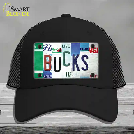 Bucks Strip Art Novelty License Plate Hat Tag Mesh / Black