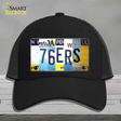 76ers Strip Art Novelty License Plate Hat Tag Mesh / Black