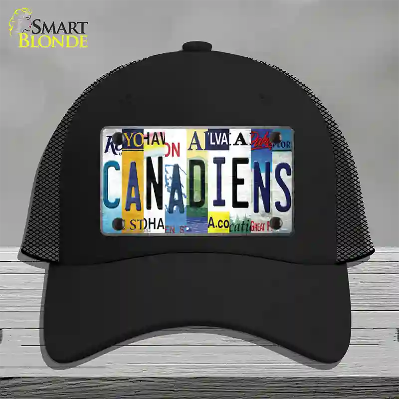 Canadiens Strip Art Novelty License Plate Hat Tag Mesh / Black