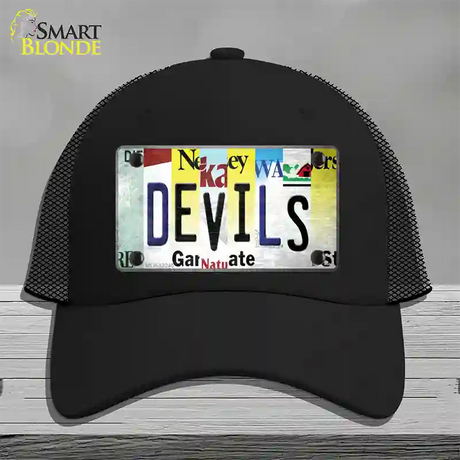 Devils Strip Art Novelty License Plate Hat Tag Mesh / Black