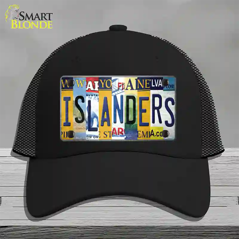 Islanders Strip Art Novelty License Plate Hat Tag Mesh / Black