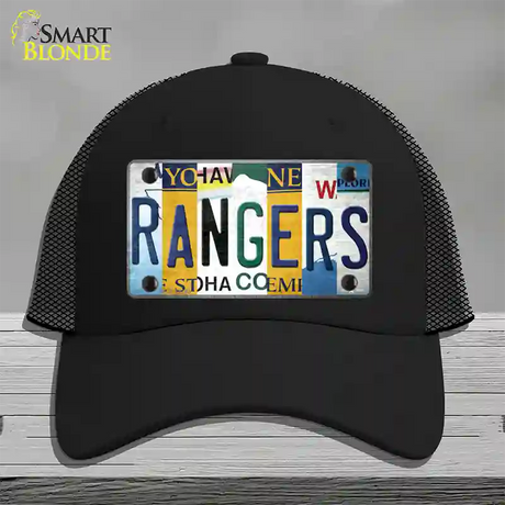 Rangers Hockey Strip Art Novelty License Plate Hat Tag Mesh / Black