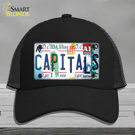 Capitals Strip Art Novelty License Plate Hat Tag Mesh / Black