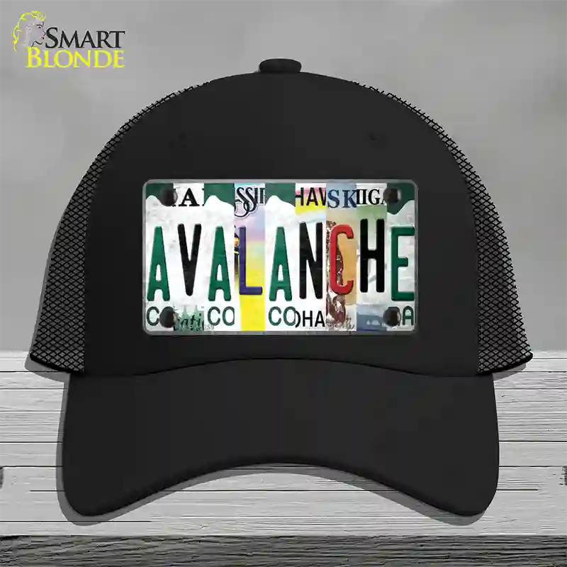 Avalanche Strip Art Novelty License Plate Hat Tag Mesh / Black