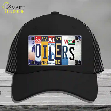 Oilers Strip Art Novelty License Plate Hat Tag Mesh / Black