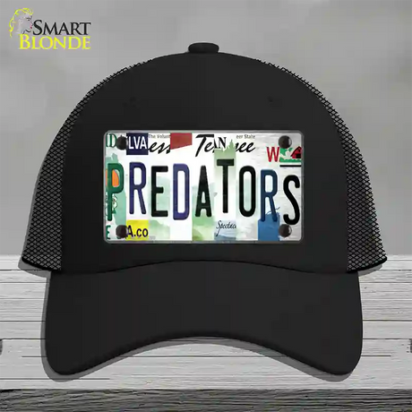 Predators Strip Art Novelty License Plate Hat Tag Mesh / Black