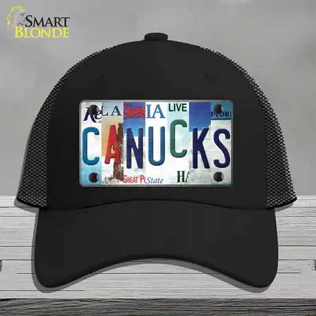 Canucks Strip Art Novelty License Plate Hat Tag Mesh / Black