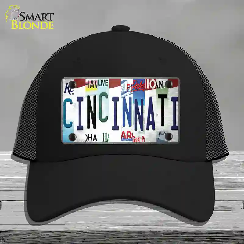 Cincinnati Strip Art Novelty License Plate Hat Tag Mesh / Black