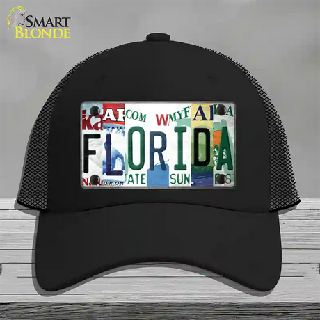 Florida Strip Art Novelty License Plate Hat Tag Mesh / Black