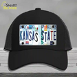 Kansas State Strip Art Novelty License Plate Hat Tag Mesh / Black