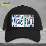 Kansas State Strip Art Novelty License Plate Hat Tag Mesh / Black