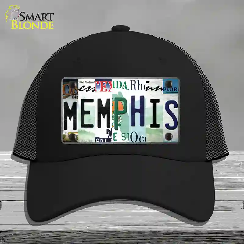 Memphis Strip Art Novelty License Plate Hat Tag Mesh / Black