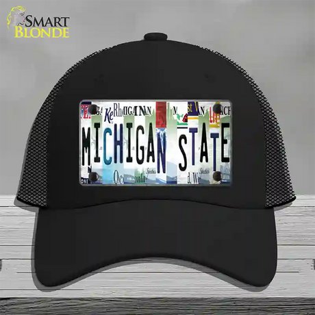 Michigan State Strip Art Novelty License Plate Hat Tag Mesh / Black