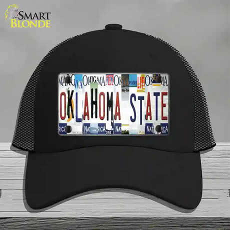 Oklahoma State Strip Art Novelty License Plate Hat Tag Mesh / Black