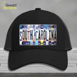 South Carolina Strip Art Novelty License Plate Hat Tag Mesh / Black