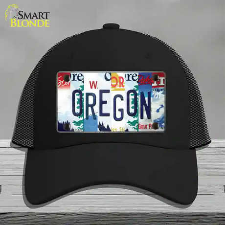 Oregon Strip Art Novelty License Plate Hat Tag Mesh / Black