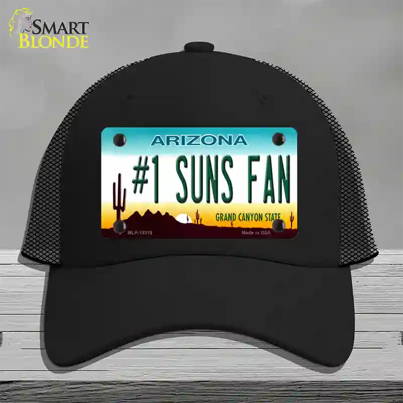 Number 1 Suns Fan Novelty License Plate Hat Tag Mesh / Black