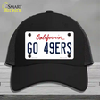 Go 49ers Novelty License Plate Hat Tag Mesh / Black