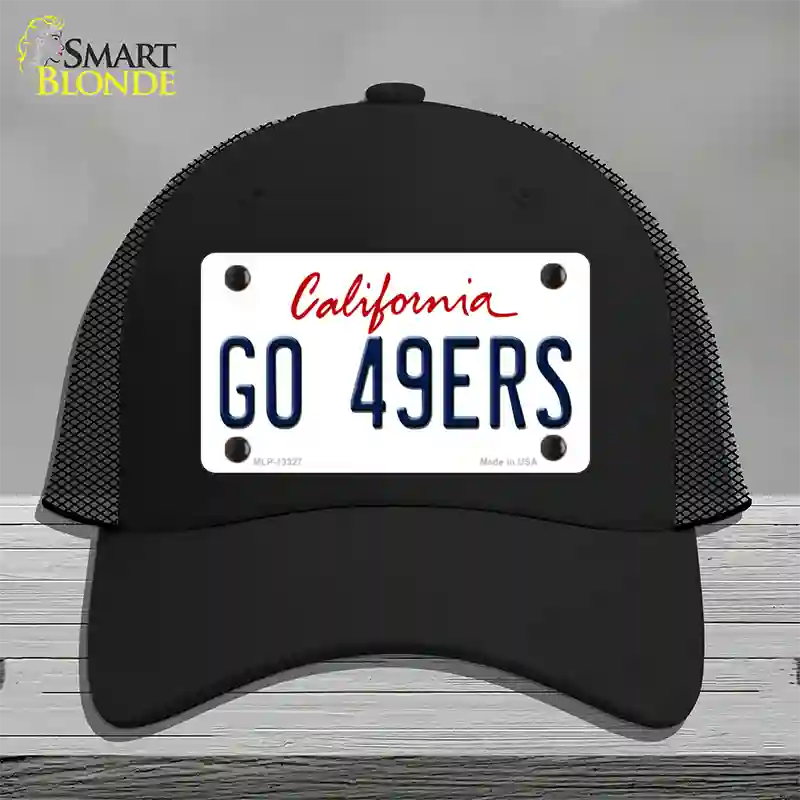 Go 49ers Novelty License Plate Hat Tag Mesh / Black