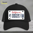 Number 1 Dodgers Fan Novelty License Plate Hat Tag Mesh / Black