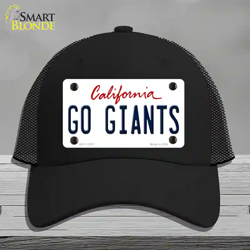 Go Giants Novelty License Plate Hat Tag Mesh / Black