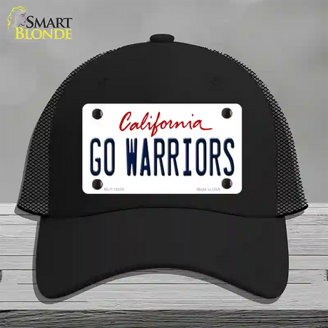 Go Warriors Novelty License Plate Hat Tag Mesh / Black