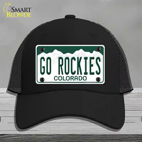 Go Rockies Novelty License Plate Hat Tag Mesh / Black